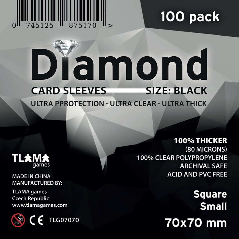 TLAMA games Obaly na karty Diamond Black: Square