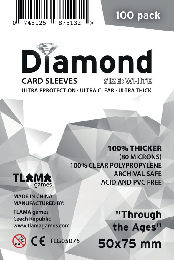 TLAMA games Obaly na karty Diamond White: