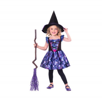 Kostým dětský čarodějka s kloboukem