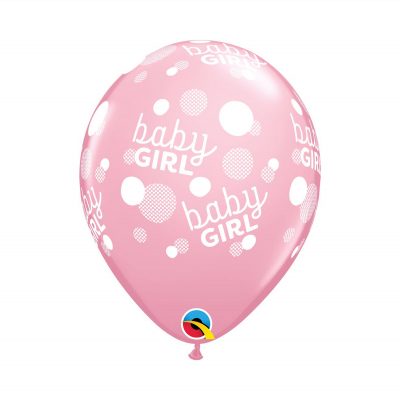 Balónky latexové Baby girl růžové