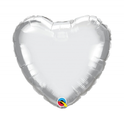 Balónek fóliový Srdce stříbrné