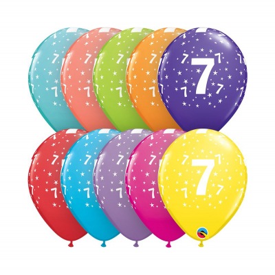 Balónky latexové Ročník 7 barevné