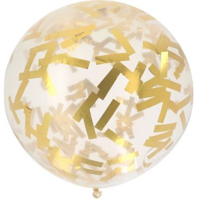Balónek latexový s konfetami zlaté