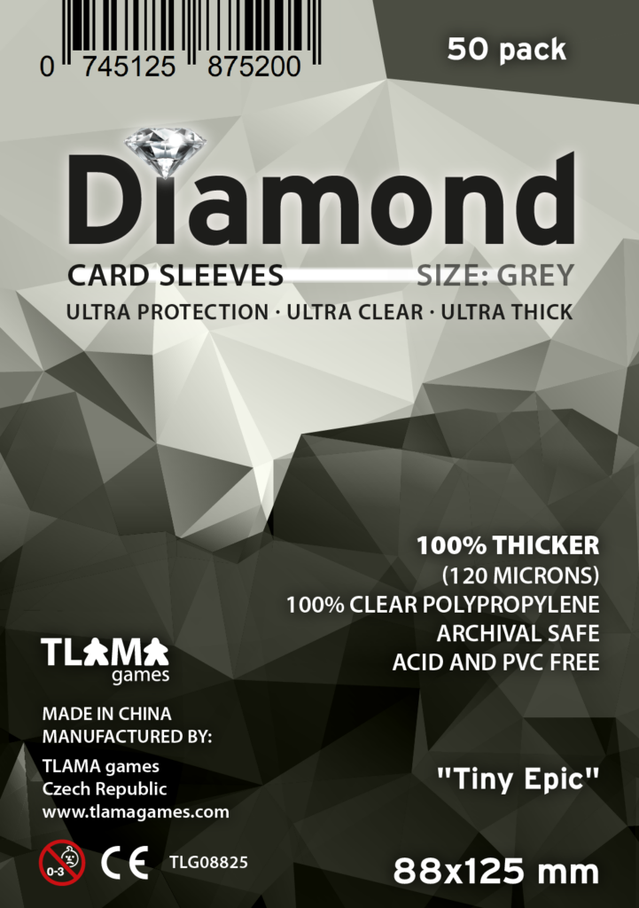 TLAMA games Obaly na karty Diamond Grey: